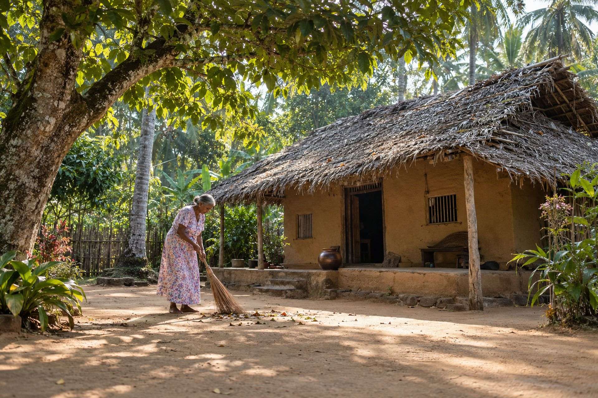 A village home in the Galle hinterland near Imaduwa